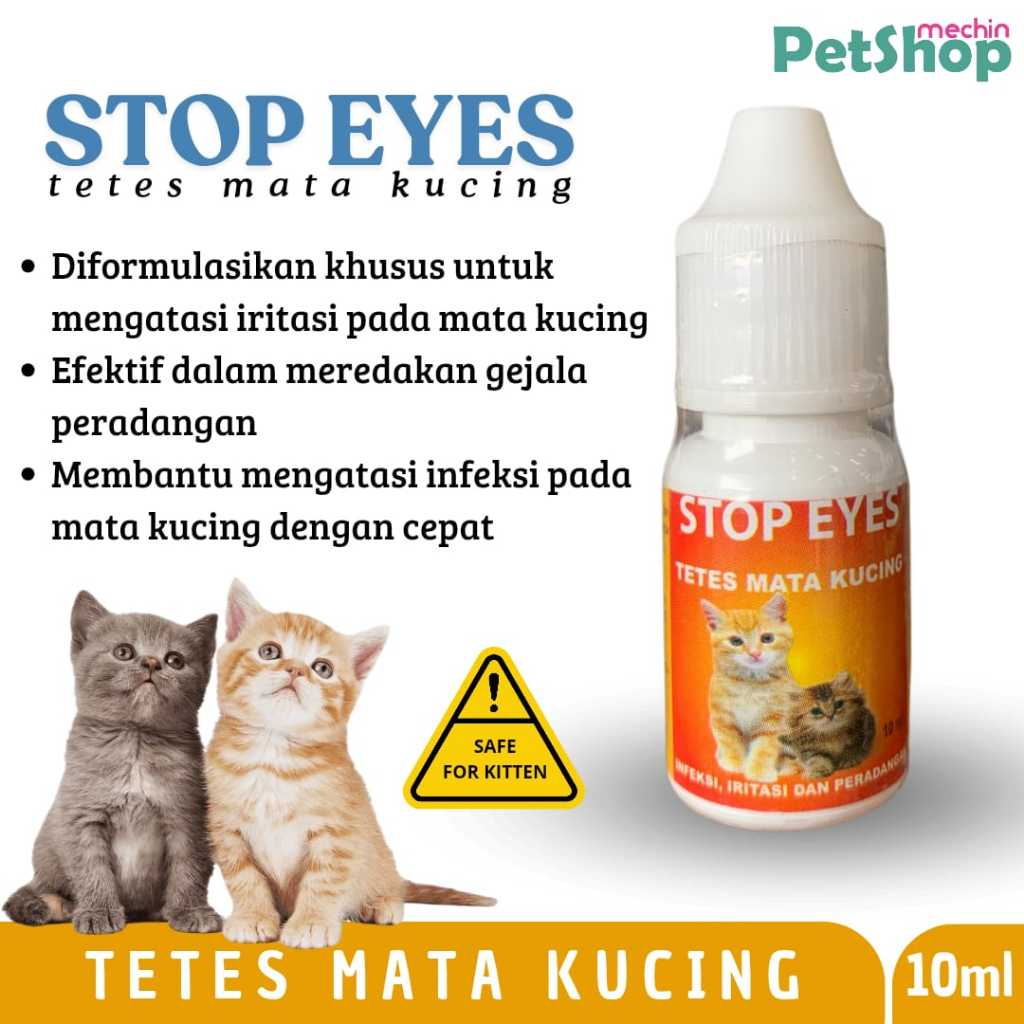 STOP EYES CAT 10ml / OBAT TETES MATA KUCING/INFEKSI / IRITASI