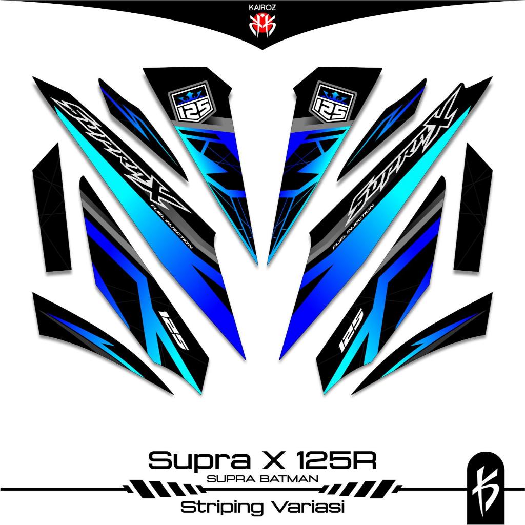 STRIPING SUPRA X 125 KARBU SKU 40 BATMAN STICKER STIKER HONDA SUPRA X 125 WAVE 125I SUPRA X 125R