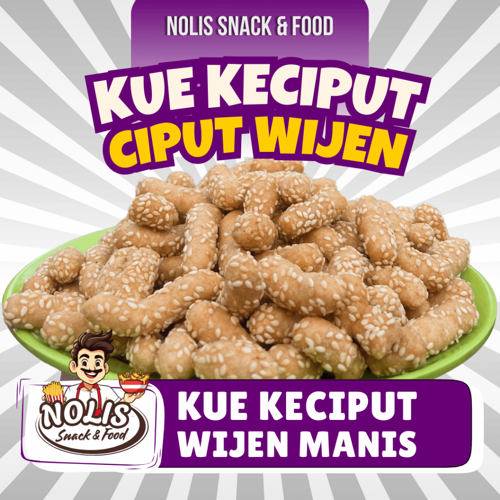 

KECIPUT WIJEN MANIS [NOLIS SNACK & FOOD] Kue Ciput Ketan Renyah / Aneka Snack Cemilan