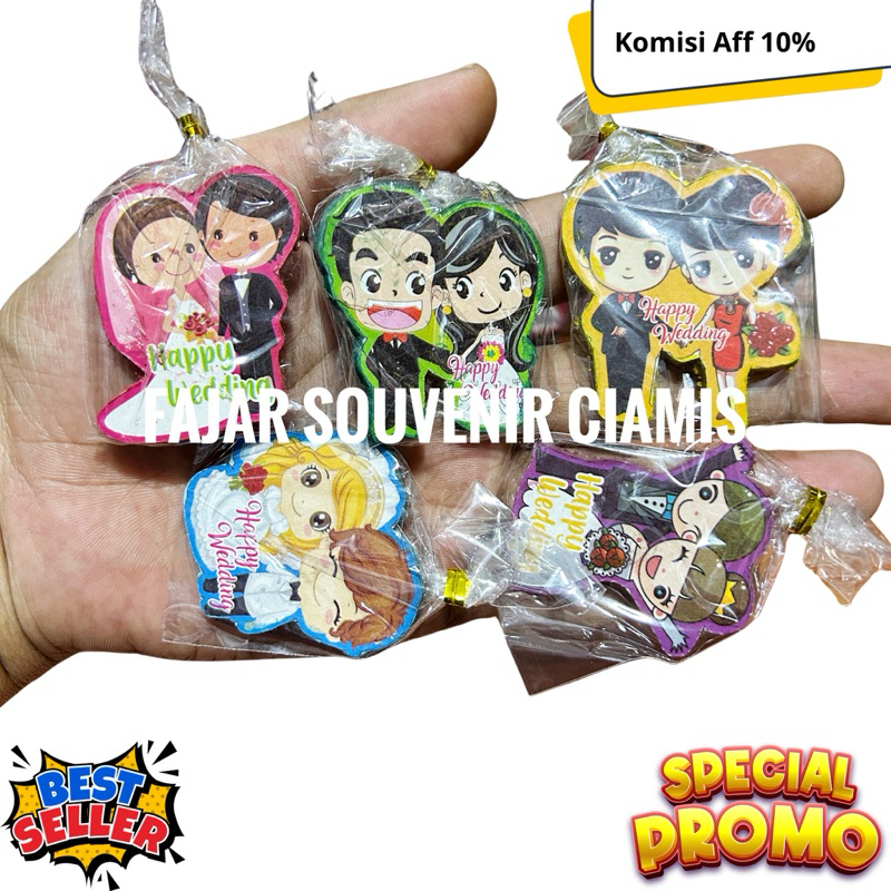 1 PACK 100 PCS Souvenir Pernikahan Magnet Kulkas Bentuk Pengantin Souvenir Pernikahan Unik sovenir p