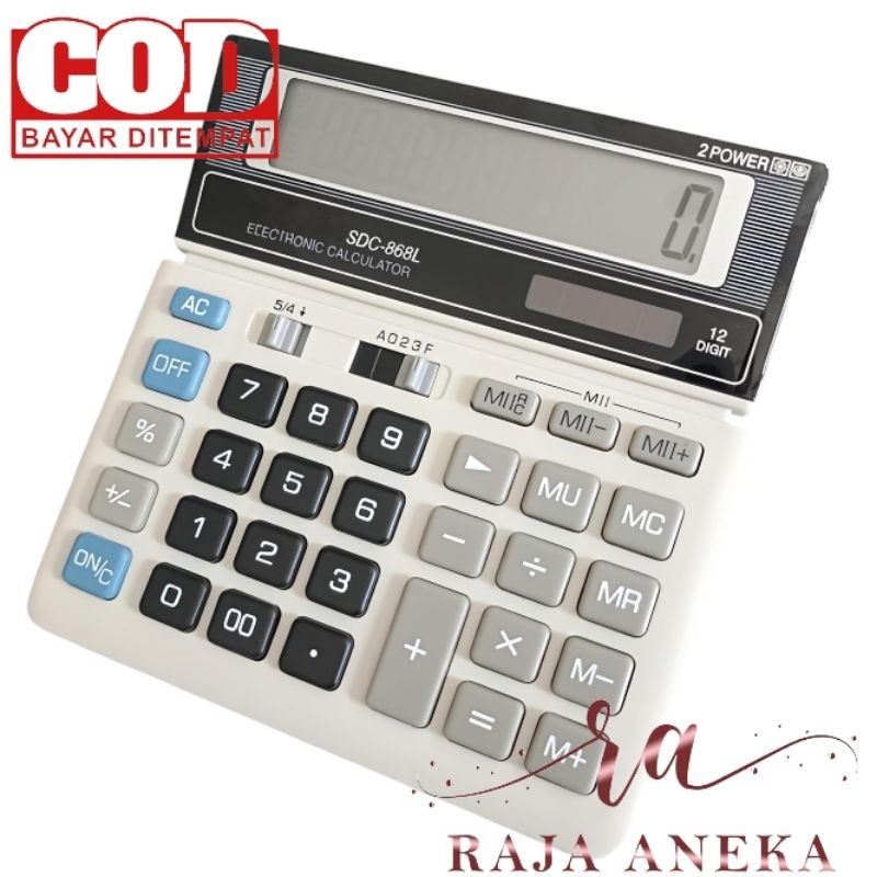 

tyvf Calculator Kalkulator Murah tipe SDC 868L 868 L Warna Menarik 12 Dit CT