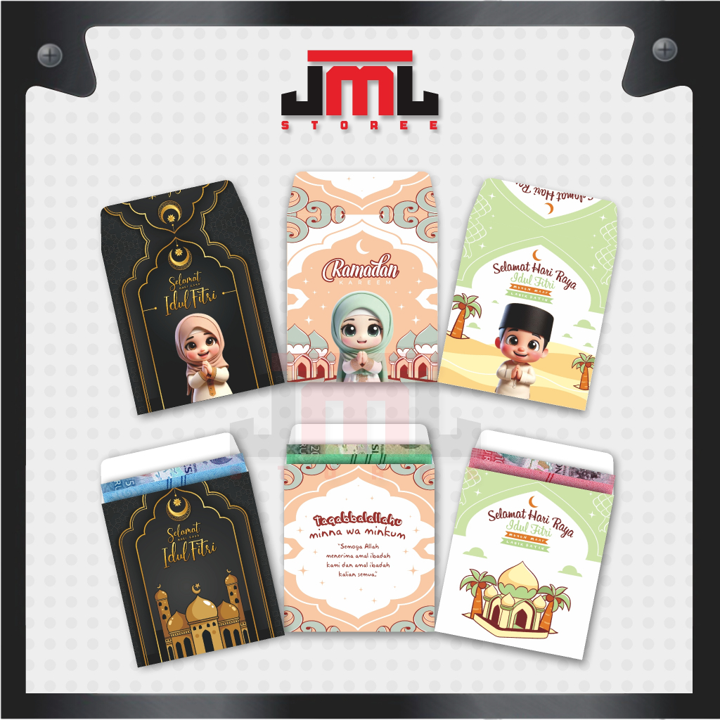 

TERBARU Envelope Eid Mubarak Amplop THR Lebaran Idul Fitri 1 Pack Isi 10 pcs Karakter Lucu Gemes