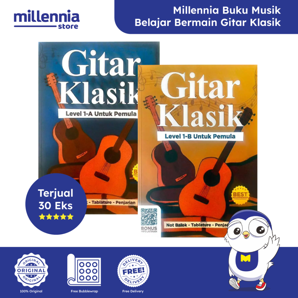 Buku Musik Belajar Bermain Gitar Klasik