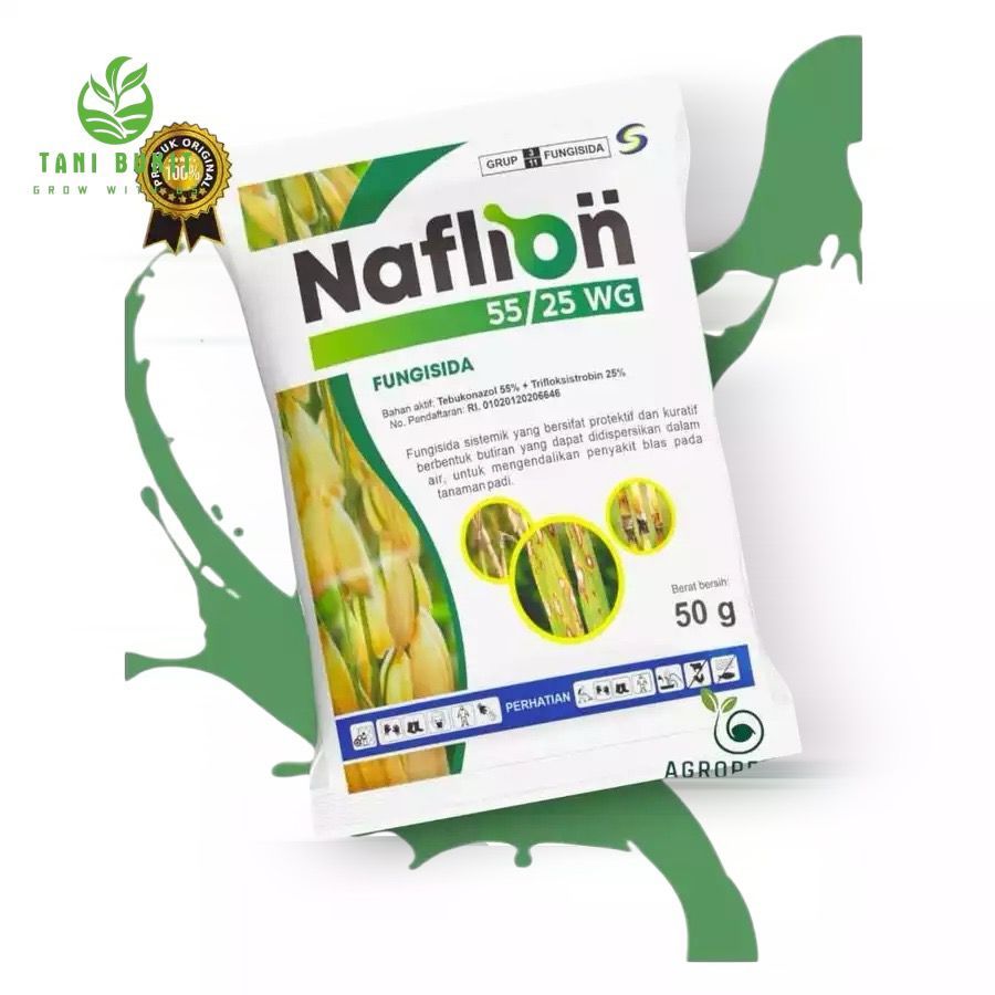 Fungisida NAFLION 55/25 WG 50 gr ASLI ORIGINAL 100% Obat Jamur Cacar Daun Tutul Bulai Tanaman sepert