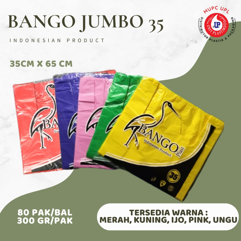 Bango 35 Kuning/Kantong Plastik Kuning/Kantong Kresek/Kantong HD