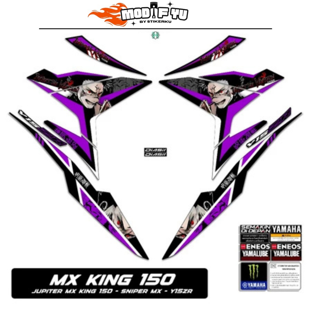 STRIPING MX KING 150 MOTIF Y15ZR ANIME 15 / YAMAHA SNIPER 150 MXi / STICKER MX KING / STIKER MX KING