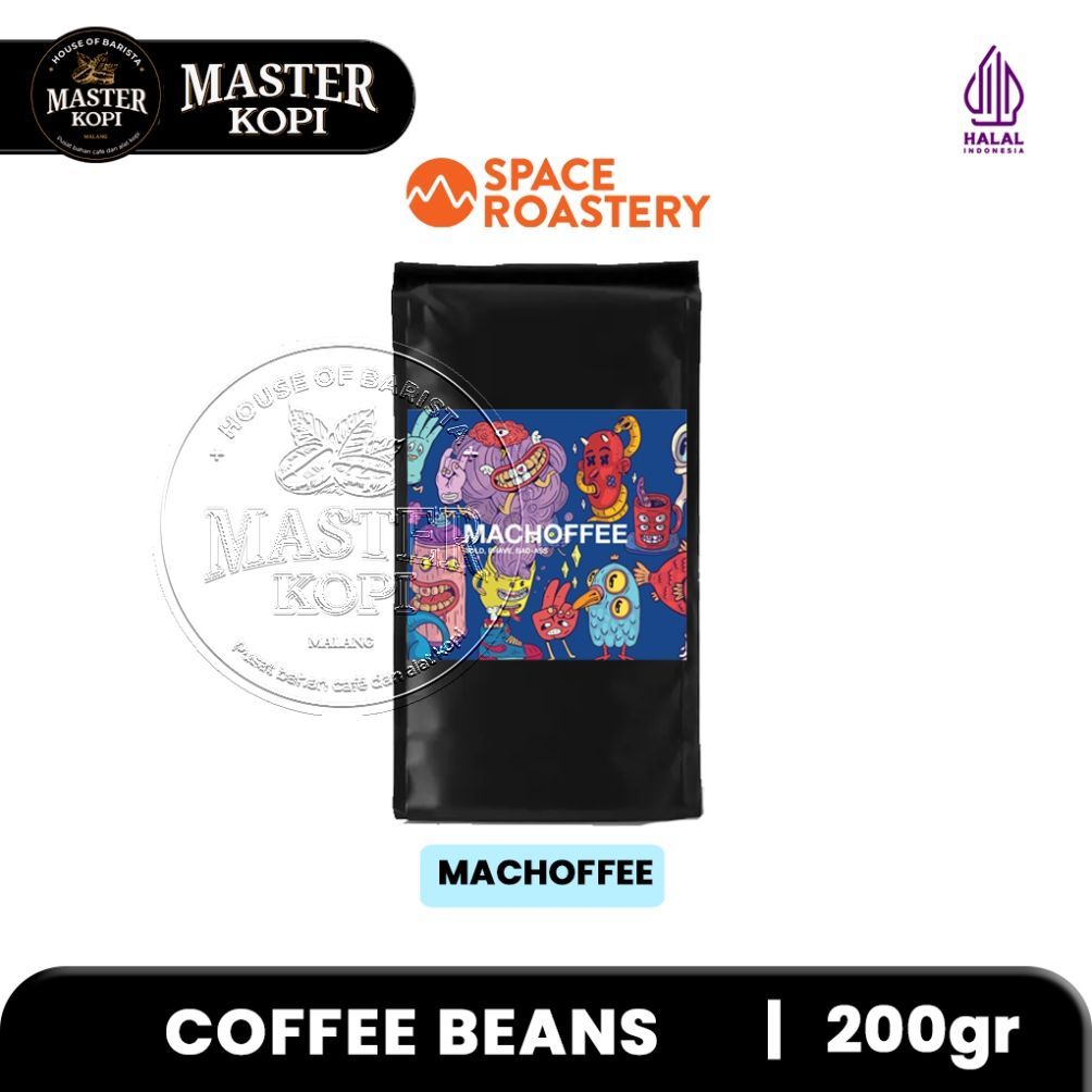 

Kopi Space Roastery Coffee Beans Machoffee Arabica Blend 200gr