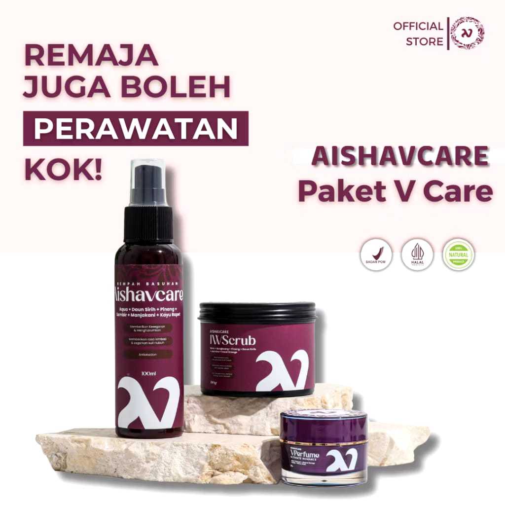 Aisha V Care Paket Perawatan Kewanitaan Alami Islami Membuat Ms V Rapat Harum Kesat Mengigit
