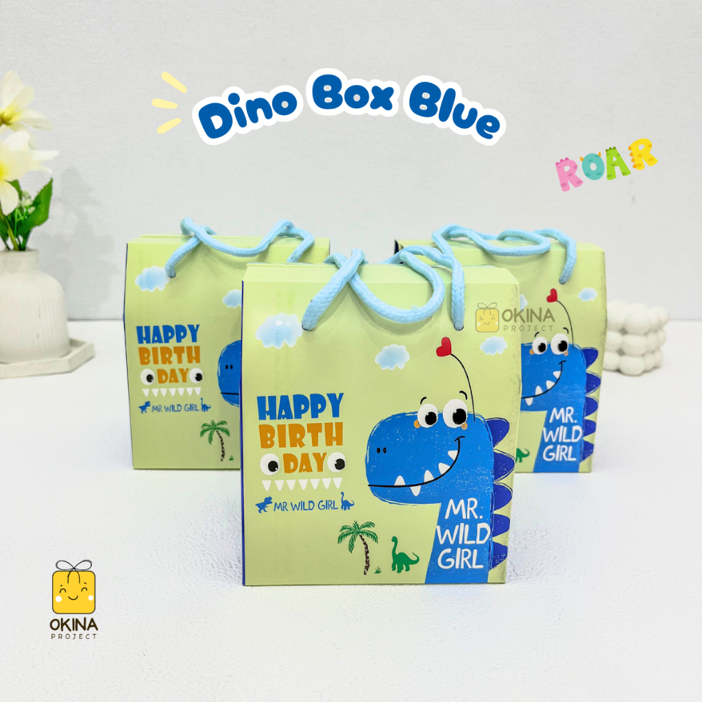 

(GRADE 2) BLUE - 12x9x14 Box Hampers Ulang Tahun Goodie Bag Ultah Kotak Souvenir Ulang Tahun Paperbag