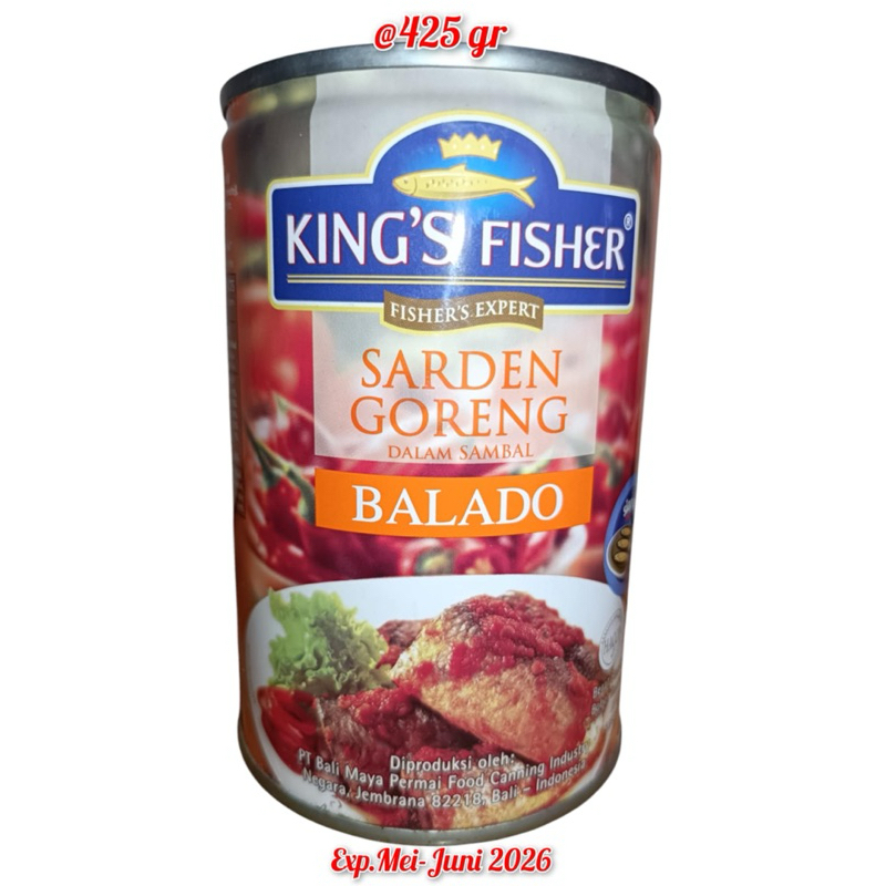 

SARDEN KING’S FISHER 425 GRAM MURAH | SARDEN GORENG BALADO