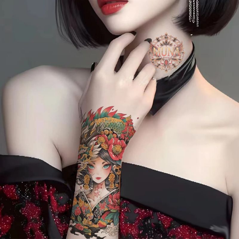 Seri ZL 658 - Eksklusif Premiu Tattoo Tatto Tato Temporer Tubuh Temporary Model Naga Wanita China Je