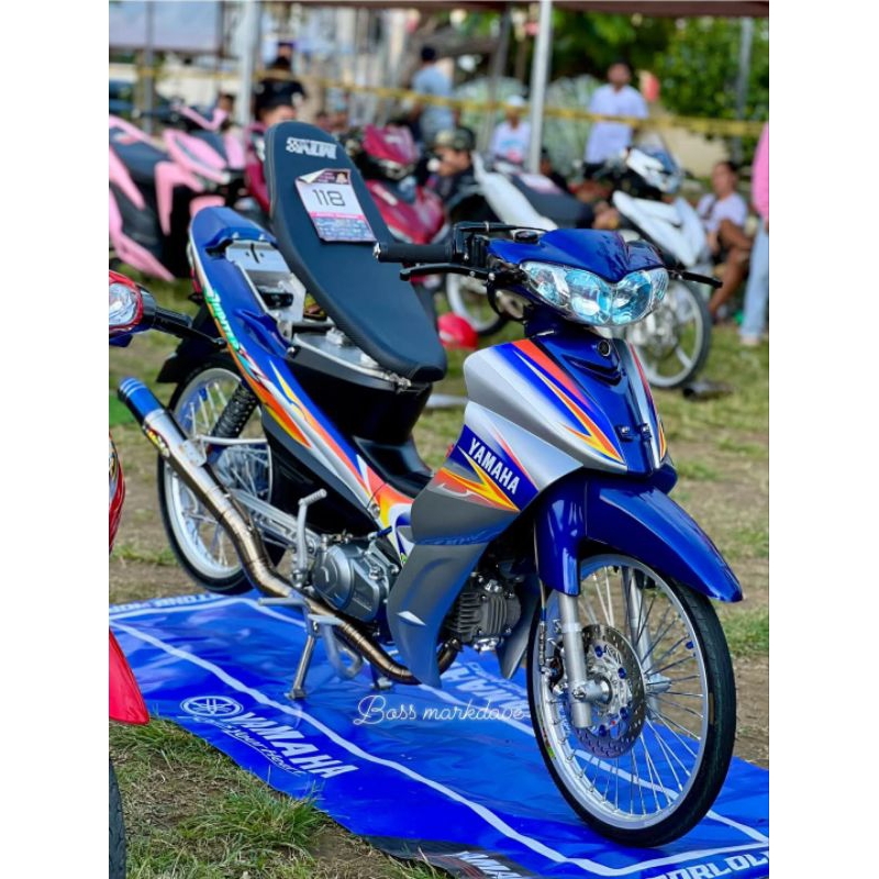 striping sticker Lis standard ori motor Yamaha Jupiter Z Lama 2005 Silver Biru