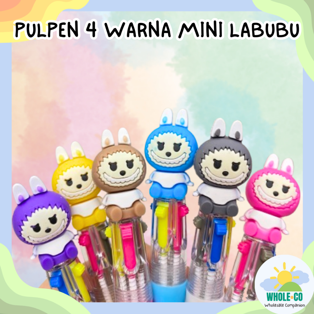 

Pulpen 4 Warna Mini Labubu Premium Pastel The Monsters Warna Warni Lucu Unik Imut Termurah Grosir Cod