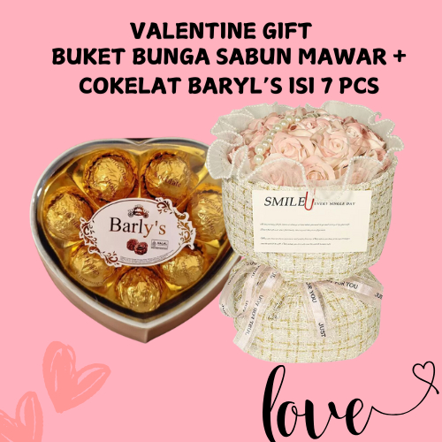 

G&C Bouquet Bunga & Cokelat Buket Bunga Sabun Cokelat Bola Kacang Kado Hadiah Gift Wisuda Ulang