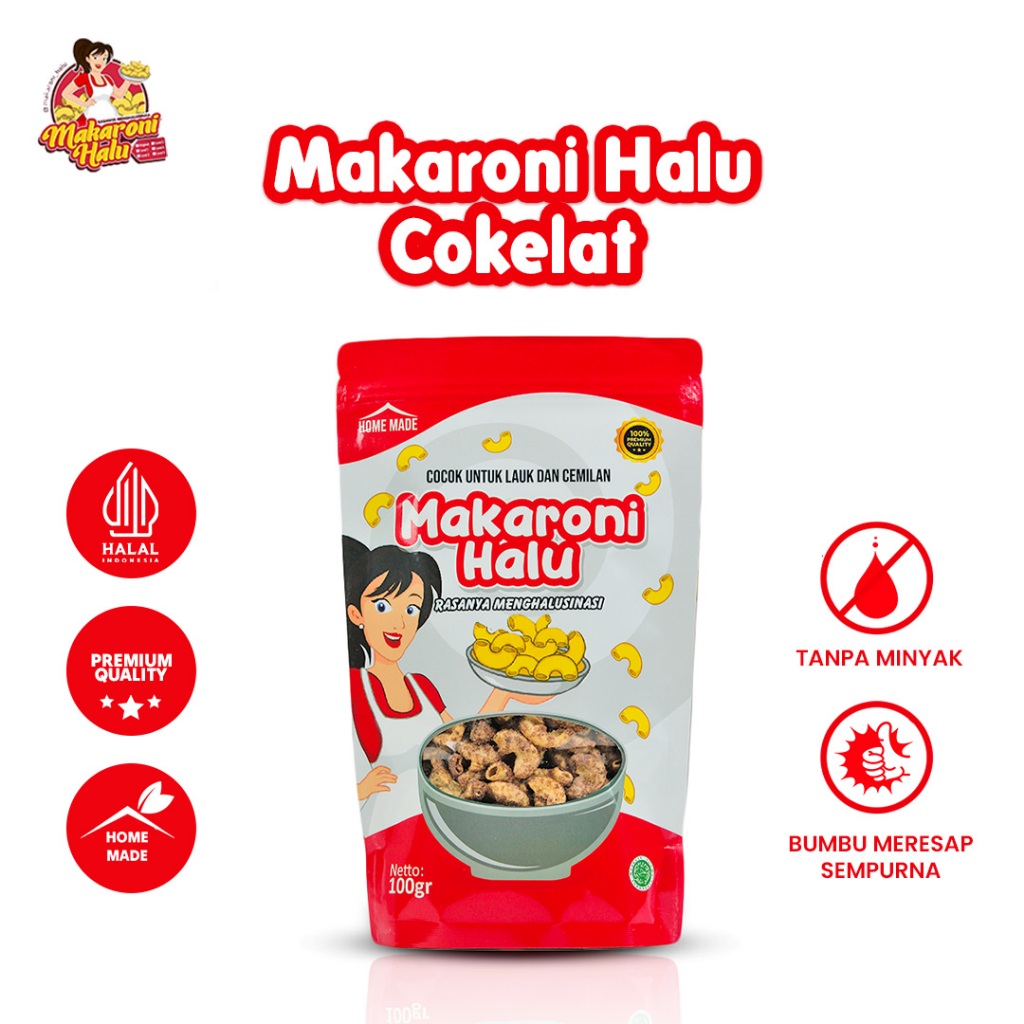 

Makaroni Halu - Makaroni Coklat 100gr