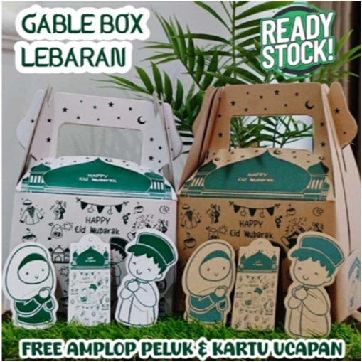 

(isi 10) Gable Box Lebaran Idul Fitri motif Aesthetic, Box Hampers Lebaran Idul Fitri