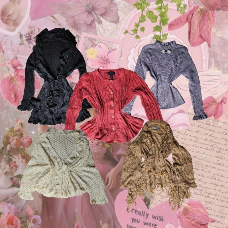 Premium Cardigan Longsleeve Knit Axes Femme