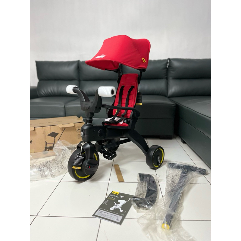 NEW SEGEL Doona Liki Trike S1 Red Flame sepeda lipat roda tiga anak bayi travelling