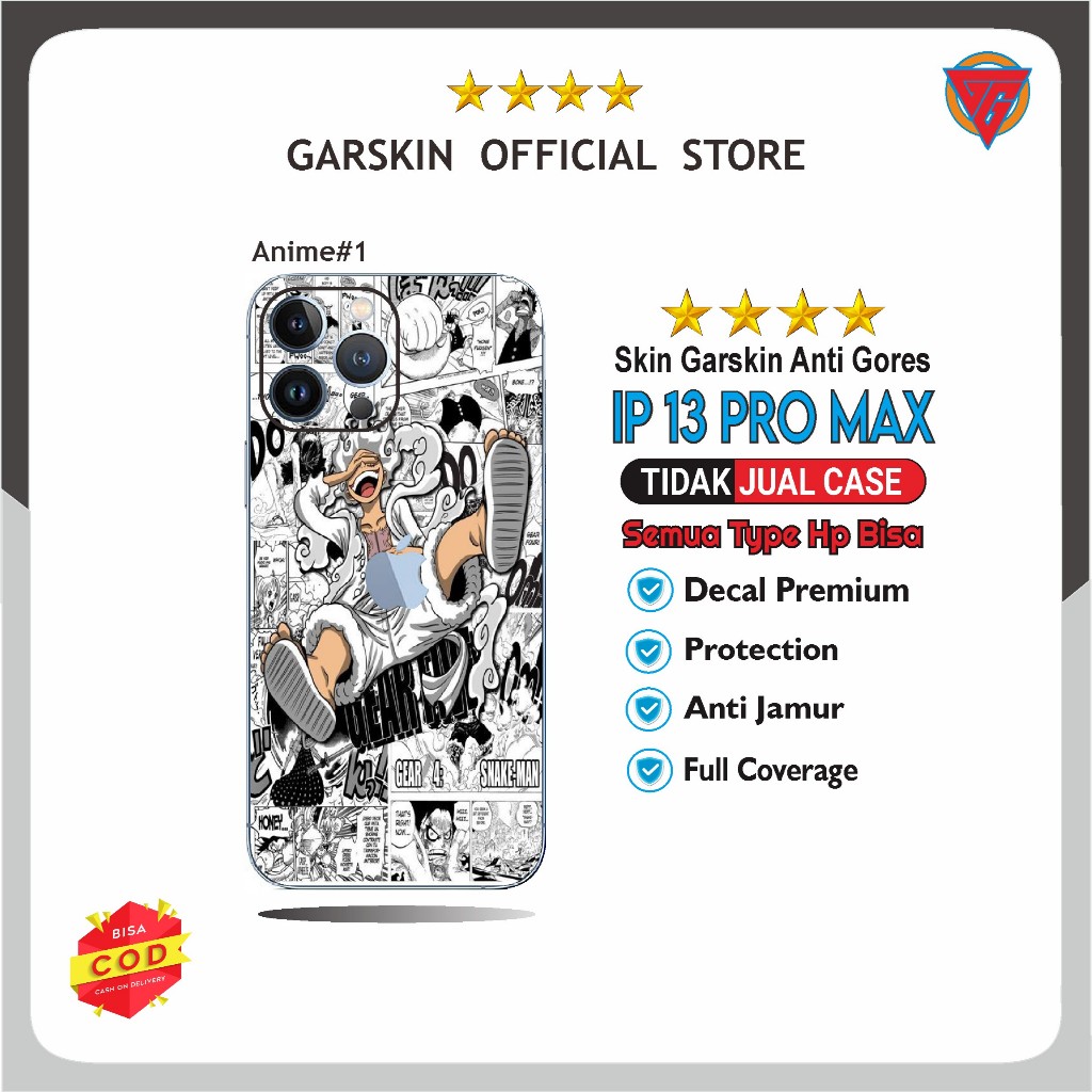 Garskin iphone 13 Pro Max Full Body Skin Garskin IPhone all type Motif Anime