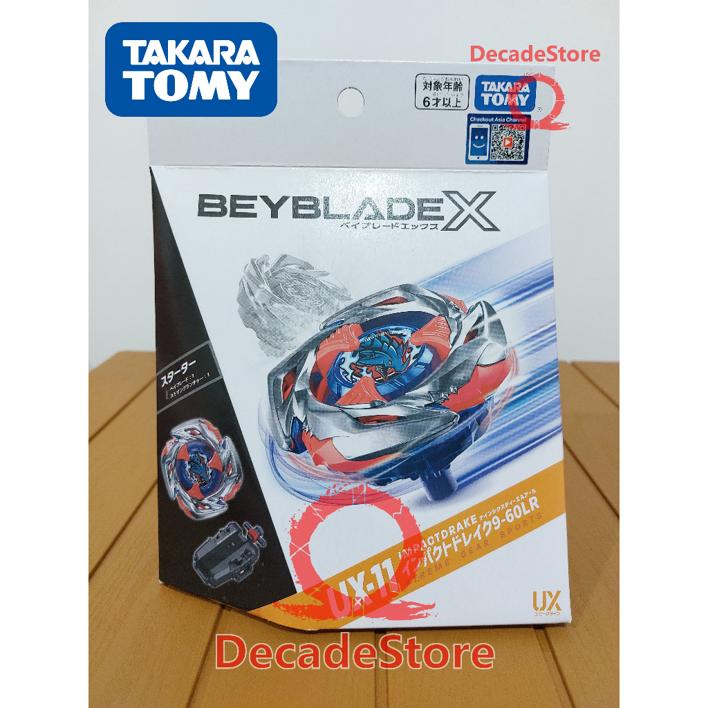 Beyblade X UX-11 Impact Drake 9-60 LR Full Set + Launcher Original Takara Tomy NEW Sealed