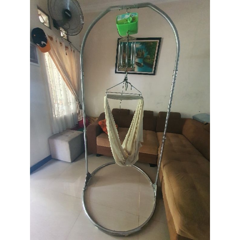 preloved ayunan anak/bayi merk Poma+tiang besi stainless