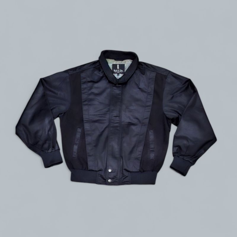 HARRINGTON JAKET NICOLE ST.GILLESMADE IN PARISBAHAN : SATIN PREMIUM CUTINGAN : BOXYHITAM