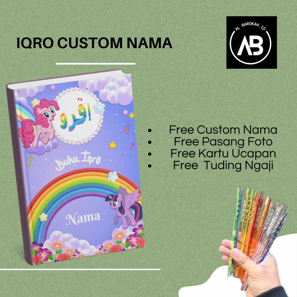 (albarokah.id)BUKU IQRO CUSTOM NAMA JUNIOR - IQRO CUSTOM NAMA ANAK