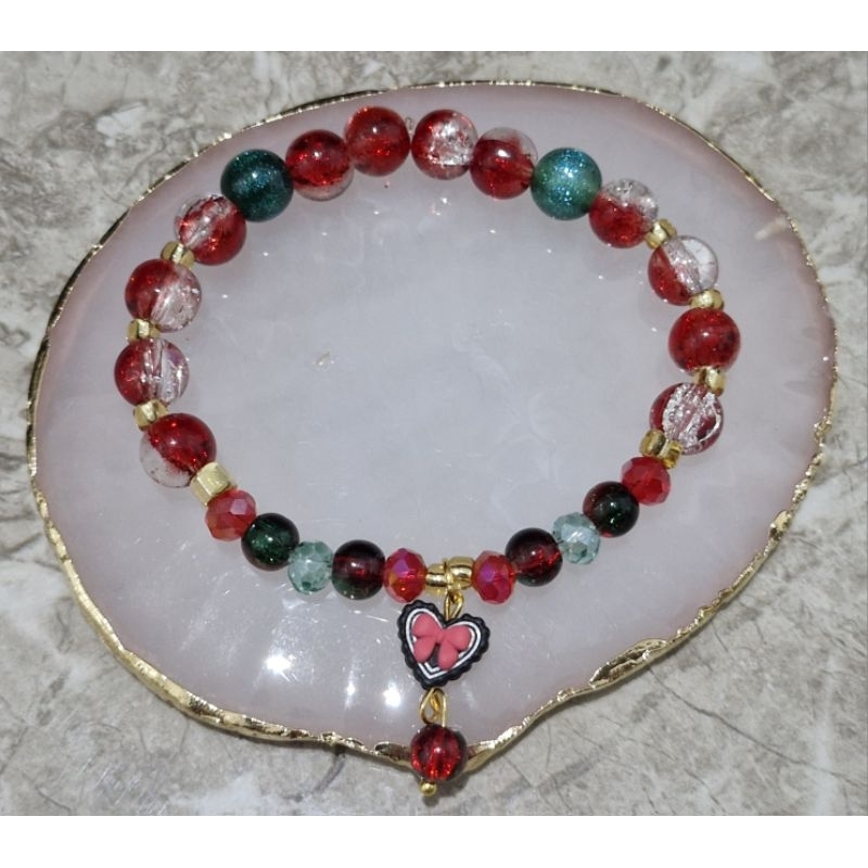 Marigold Gelang Manik Kristal Glass Beads Love.