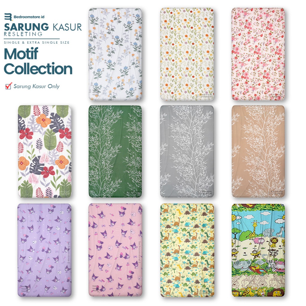 Sarung Kasur Resleting 70x200 tinggi 5/10/15cm