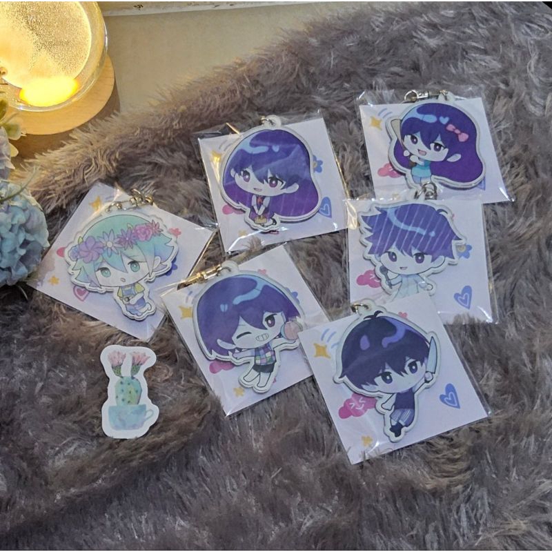 Gantungan Kunci Omori Original Akrilik Acrylic Keychain Omori Kel Mari Basil Hero Aubrey