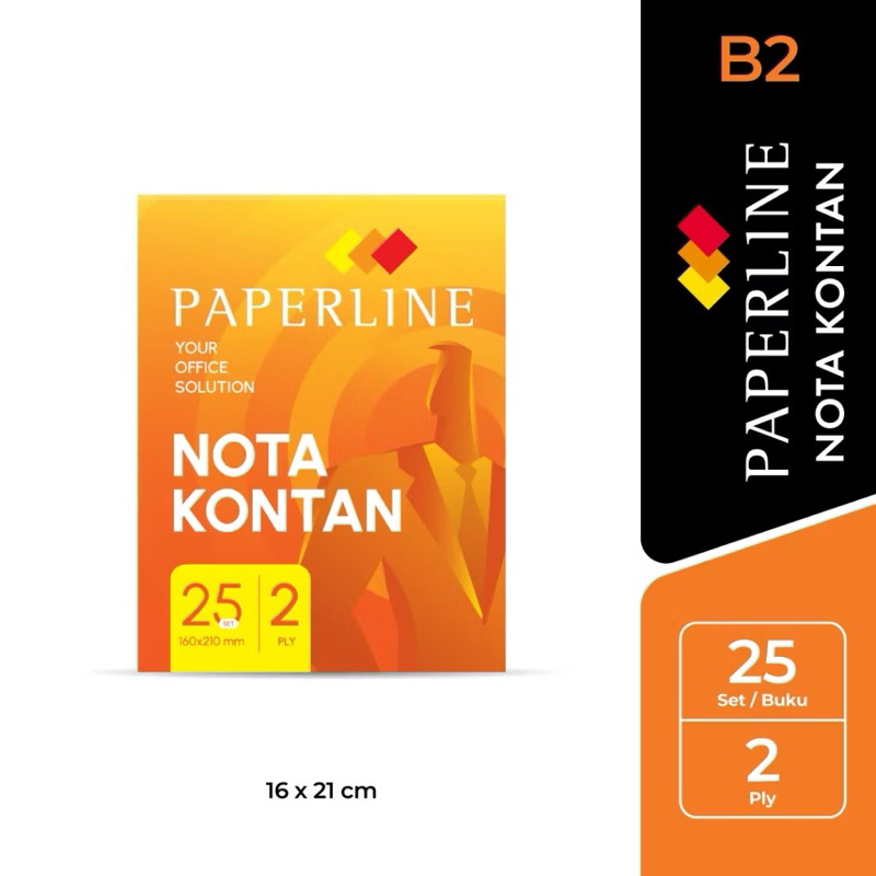 

Buku Nota Kontan BESAR 2 ply PAPERLINE / Nota Kontan Rangkap 2 Besar (NK B2)