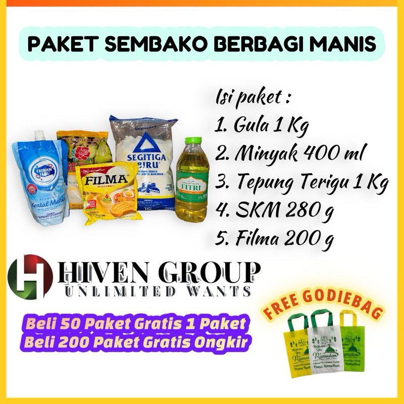 

Paket sembako berbagi Manis