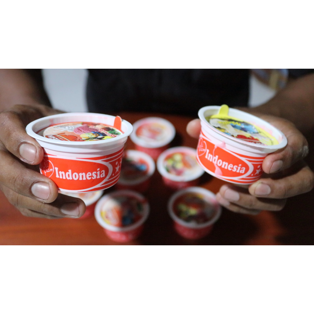 Cup Es Krim 90ml Motif I Love Indonesia
