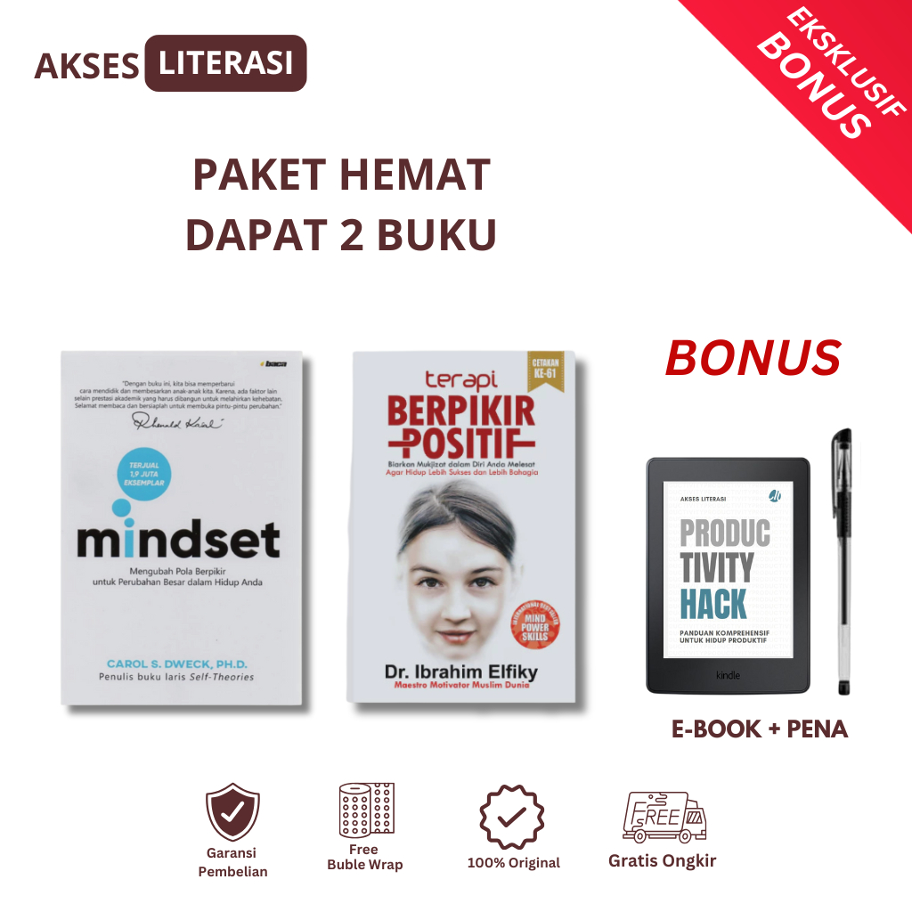 [PAKET HEMAT] Buku Mindset - Terapi berfikir Positif