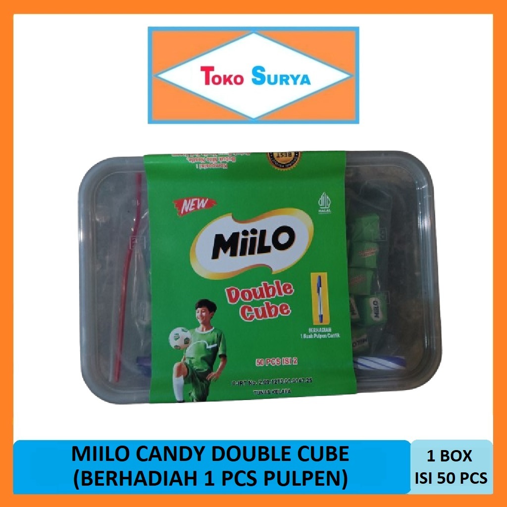 

Miilo Candy Double Cube Milo Petak 1 Pak Isi 50 Pcs + Bonus 2 Pcs