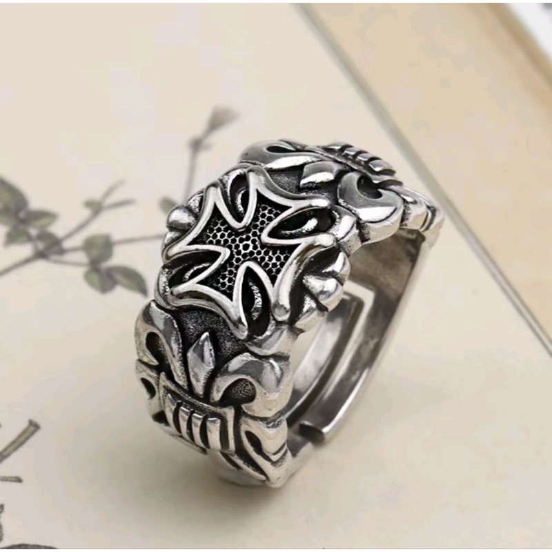 cincin retro salib pria wanita/ cincin salib/ cincin vintage