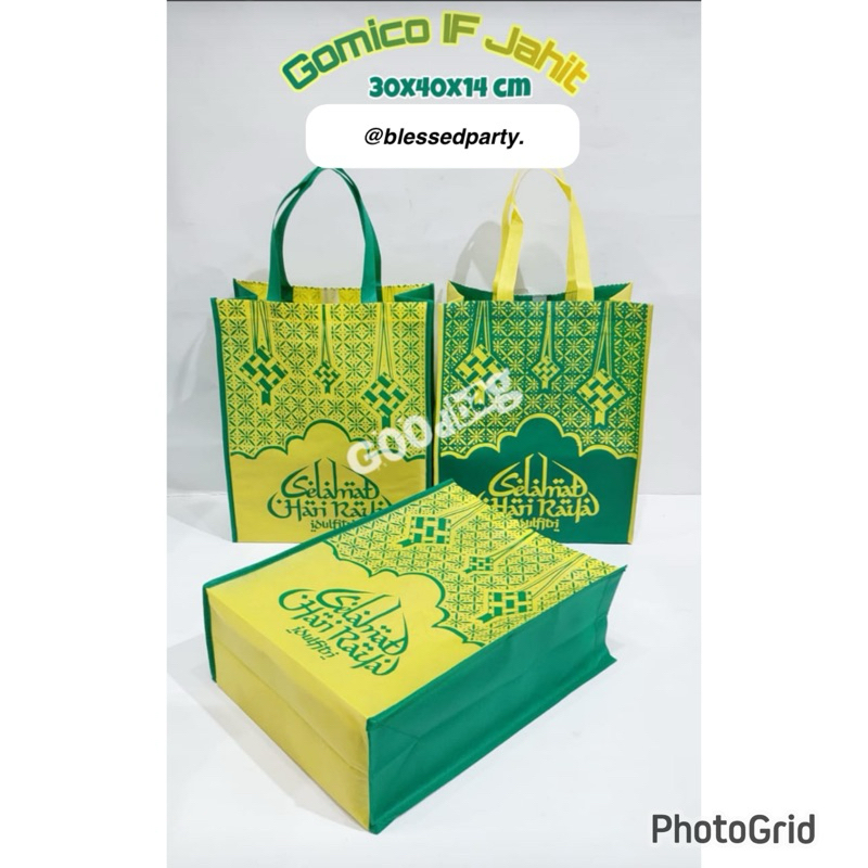 

12 pcs Gomico Jahit Paperbag Hampers Idul Fitri Lebaran Goodiebag Kantong Hari Raya