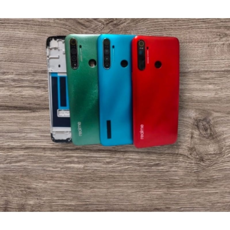BACKDOR BACKDOR TUTUP BELAKANG+BEZZEL TULANG TENGAH+FRAME/TATAKAN LCD OPPO REALME 5I FULLSET