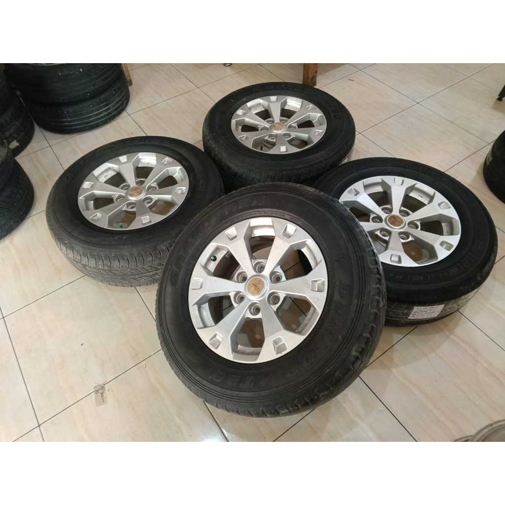 Velg Mobil Bekas Murah R17 Ori Copotan Pajero Dakar Pcd 6x139 Plus Ban Bonus 265/65 Ring 17 Pelek Ra
