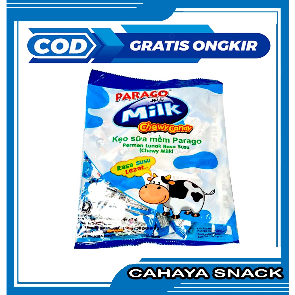 

PARAGO MILK CHEWY CANDY / Permen Lunak Rasa Susu isi 30 pcs / Netto 250 GRAM