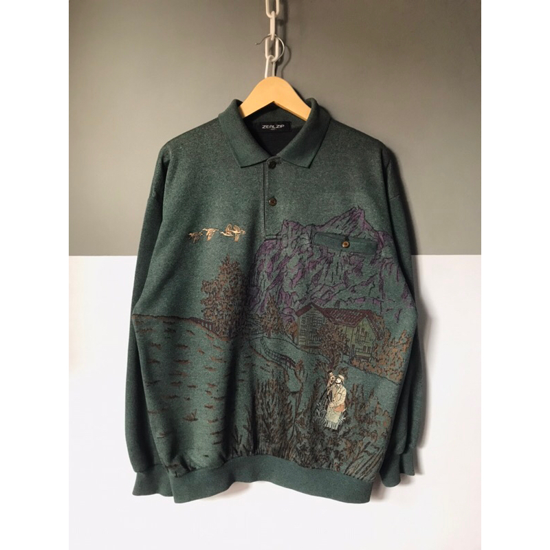 Knitwear Landscape Vintage