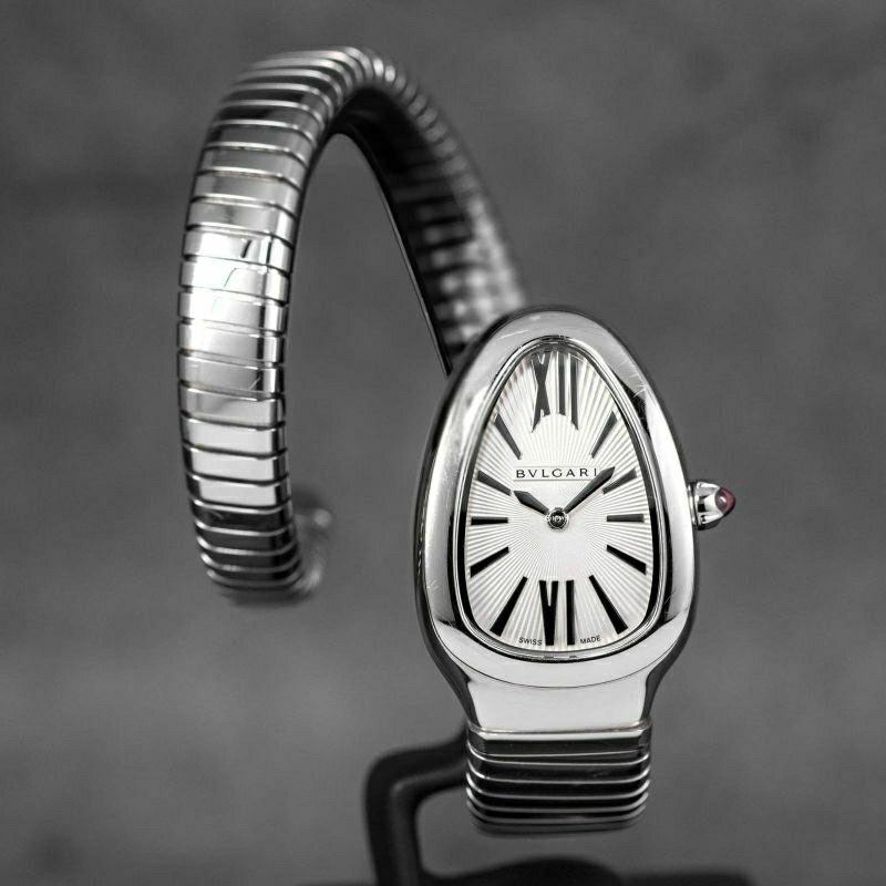 Jam Bvlgari SERPENTI TUBOGAS STEEL SINGLE SPIRAL SILVER DIAL
