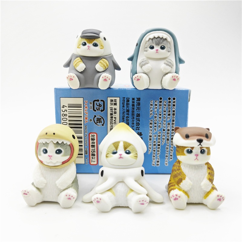 Blind Box Mofusand Koleksi Unik Gaya Kostum Otter Penguin Shark Moray EEL BBX1 Blindbox Figure Figur