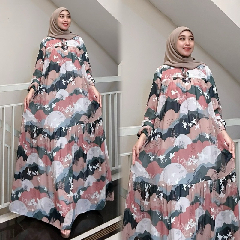 READY STOK SALVINA GAMIS CERUTY MOTIF