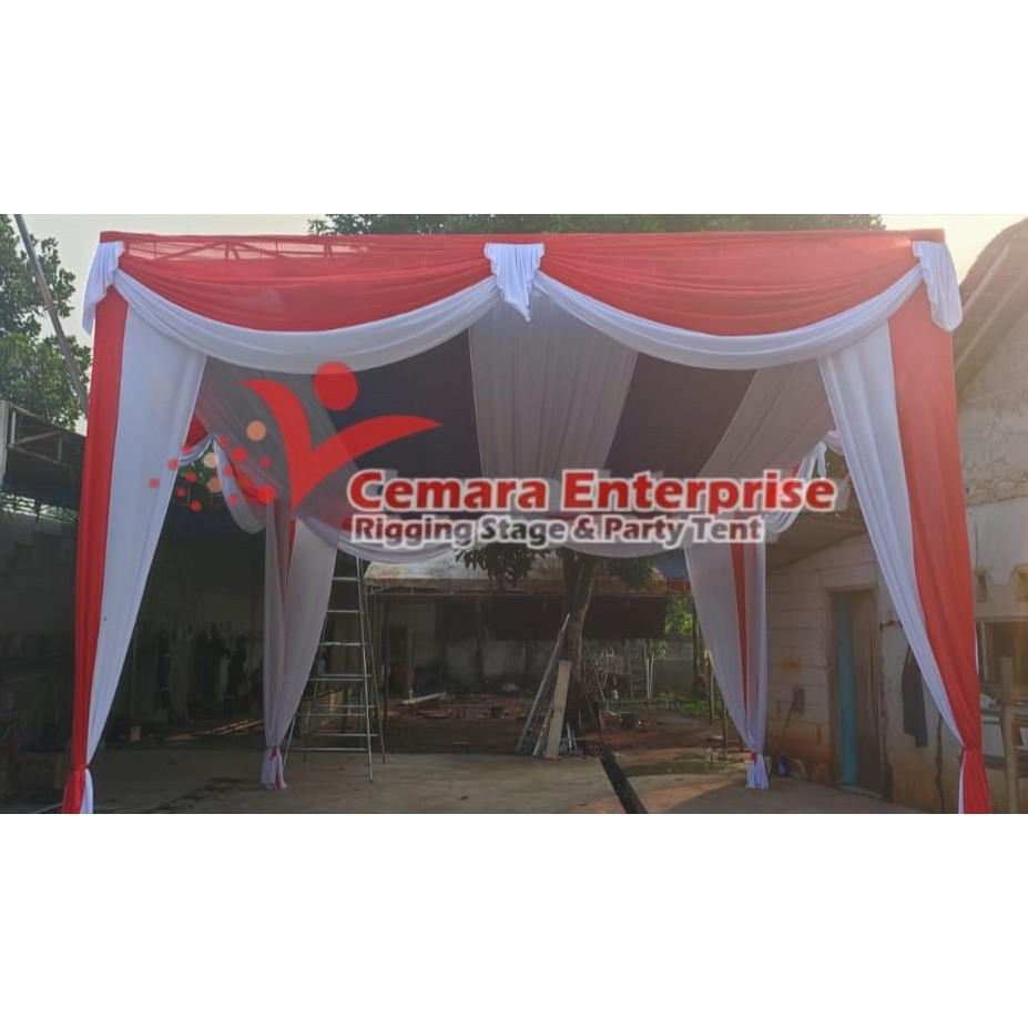 Jual tenda pesta paket lengkap ukuran 4m x 4m