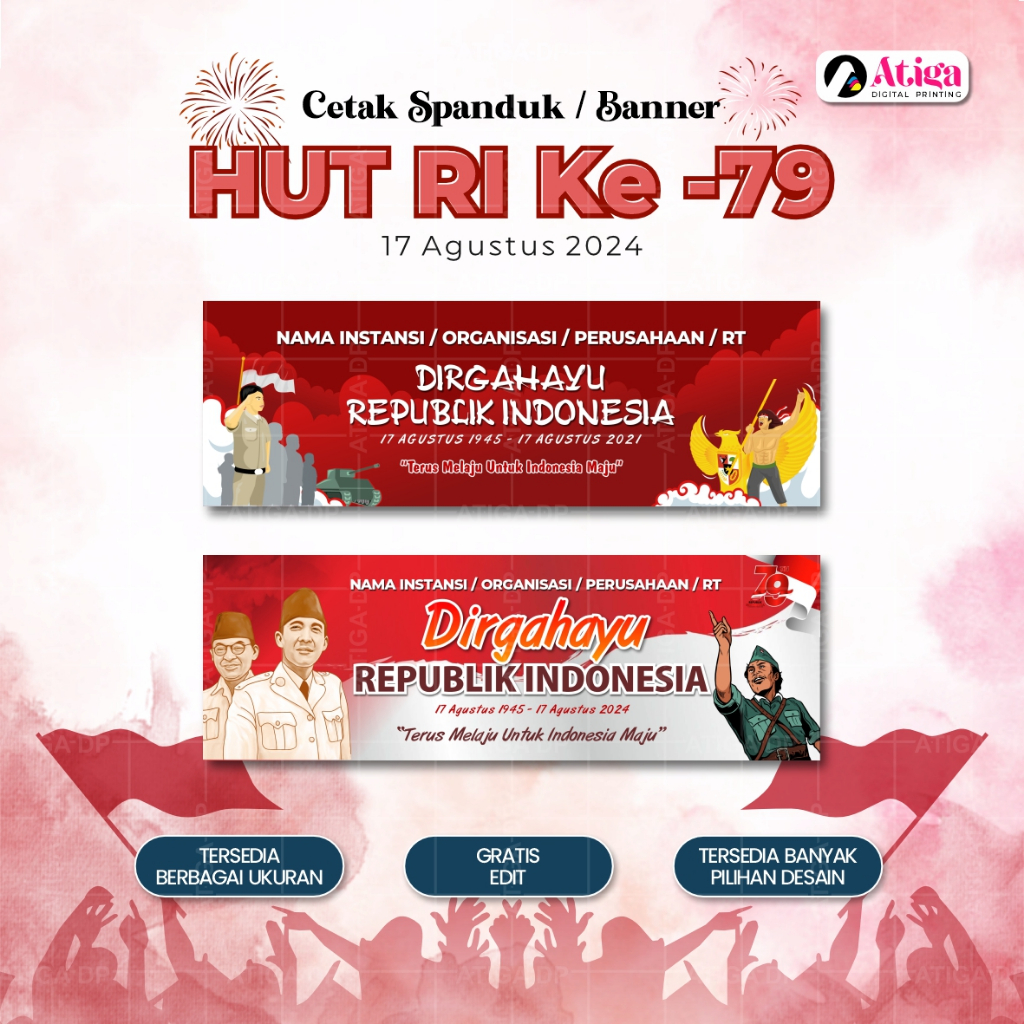 CETAK SPANDUK BANNER 17 AGUSTUS - CETAK BALIGHO 17 AGUSTUSAN