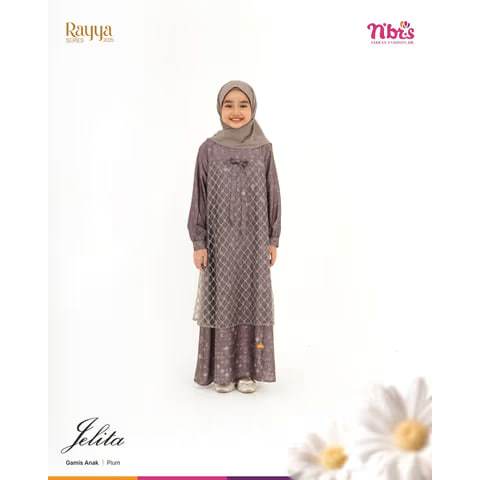 [NBRS SALE] JELITA GAMIS ANAK SET HIJAB BY NBRS
