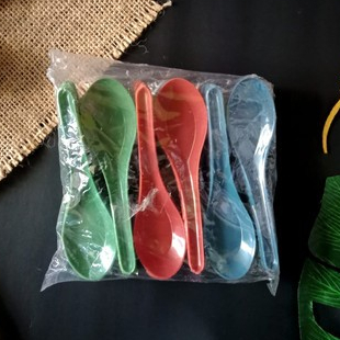 Sendok bebek warna warni bening murah meriah