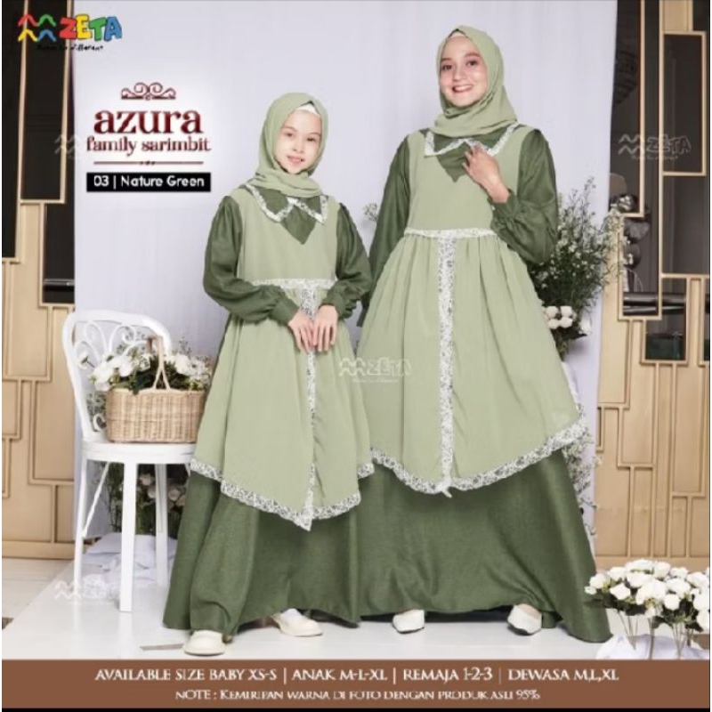 gamis zeta azura ibu anak
