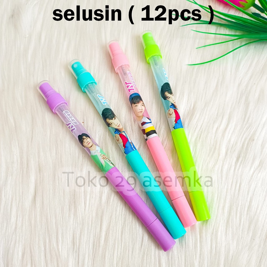 

12PCS-SELUSIN PULPEN PARFUM COWO KOREA PEN ALAT TULIS BOLPOIN UNIK MURAH PEN GEL KARAKTERMURAH PENA